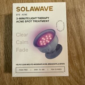 Brand New Solawave Bye Acne: 3-Minute Blue + Red Light Therapy Acne Treatment
